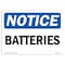 Signmission OSHA Notice, 3.5" Height, Batteries Sign, 5" X 3.5", Landscape OS-NS-D-35-L-10299 - alternate 1